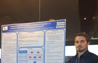 Francis Morissette-Harvey (B.A. student and honor thesis intern in the TRACE laboratory) at the Center for Interdisciplinary Research on Marital Problems and Sexual Assault (CRIPCAS) 2017 annual meeting.