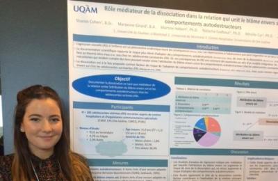 Sharon Cohen (M.A. student) at the Center for Interdisciplinary Research on Marital Problems and Sexual Assault (CRIPCAS) 2017 annual meeting.
