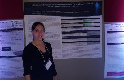 Julie Déziel (M.A. student) at the Center for Interdisciplinary Research on Marital Problems and Sexual Assault (CRIPCAS) 2016 annual meeting.