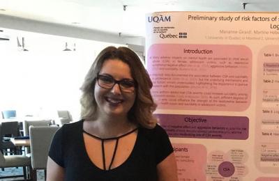 Marianne Girard (M.A. student) at the International Family Violence and Child Victimization Research Conference (IFVCVRC) 2018, in Porthmouth, New Hampshire (USA).