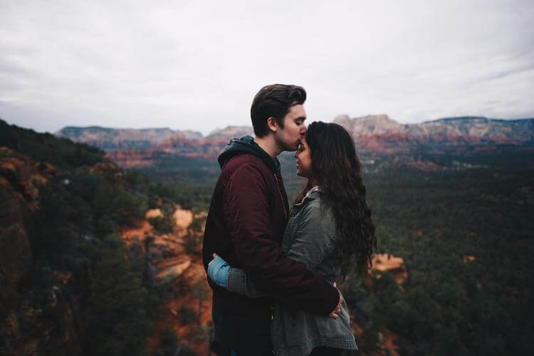 couple on a mountain